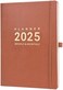 Lemome 2025 Planner - January - December 2025, Planner 2025 Daily Weekly and Monthly, 8. 5" x 11", Pen Holder, Calendar Stickers, Pocket, 25 Notes Pages, Faux Leather Cover, A4 Premium Paper - Brown.