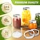 FGSAEOR Canning Lids and Rings (52 Count, 86mm WIDE Mouth Mason Jar Lids and Bands for Ball and Kerr Jars, Split-Type Metal Canning Jar Lids with Silicone Seals for Canning.
