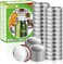 FGSAEOR Canning Lids and Rings (52 Count, 86mm WIDE Mouth Mason Jar Lids and Bands for Ball and Kerr Jars, Split-Type Metal Canning Jar Lids with Silicone Seals for Canning.