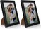 PECULA 2 Pack 5x7 Picture Frame, Black Picture Frame for Wall and Tabletop Display, Resistant Plastic Photo Picture Frame with Clear Plexiglass for Vertical or Horizontal Display.