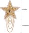 Ecedia Iron on Patches DIY Rhinestone Star Applique Repair Patch for Clothes Dress Pants Jeans Hats Bags Clothing Embellishment (2 Black Stars2 Gold Stars.