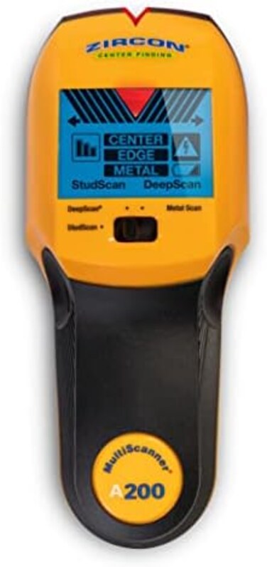 Zircon Multiscanner A200 Electronic Wall Scanner/Metal Detector/Live AC Wire Detection With SpotLite Pointer.