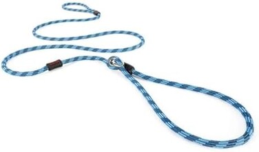 مجموعة EzyDog Luca All-in-One Slip Collar Climbing Rope Dog Leash Combo - مقود كلاب للتحكم والتدريب والتصحيح والتمرين - مثالي للكلاب المتوسطة والكبيرة (فاتح، أزرق).