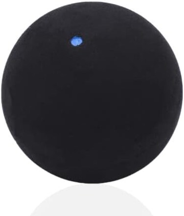 كرات الاسكواش Vbestlife 37mm ذات النقطة الواحدة، كرات مضرب الاسكواش المطاطية عالية المرونة لتدريب المنافسات للمبتدئين (نقطة زرقاء واحدة).