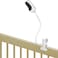 wochel Flexible Clip Mount Compatible with Owlet, Motorola and Other Baby Monitor Camera with 1/4 Threaded Hole Without Tools or Wall Damage - White.