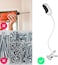 wochel Flexible Clip Mount Compatible with Owlet, Motorola and Other Baby Monitor Camera with 1/4 Threaded Hole Without Tools or Wall Damage - White.