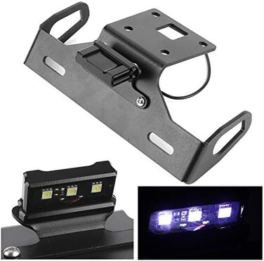 Acouto Motorcycle Tail License Plate Holder W/LED Light Fit for Kawasaki Z800 2013‑2018 motorcycle license plate bracket fender eliminator kit universal holder fender eliminator rack tail light decals