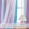 XiDi Rainbow Bedroom Curtains for Kids Room Decor, Blackout Curtains for Unicorn Wall Decals, Purple Princess Curtains 63 Inches Long 34 Wide 1 Panel.