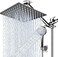 PinWin Modern 12" Large Square Rain Showerhead with 5 Modes Handheld Showerhead Combo, Adjustable Arm, Easy Tool-Free Installation.