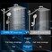 PinWin Modern 12" Large Square Rain Showerhead with 5 Modes Handheld Showerhead Combo, Adjustable Arm, Easy Tool-Free Installation.