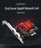 ULANSeN Dual-Port PCIe Gigabit Network Card 1000M PCI Express Ethernet Adapter with Intel 82576 Two Ports LAN NIC Card for Support PXE for Windows/Windows Server/Linux/Freebsd/DOS with Low Profile.