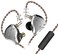 CCA KZ ZS10 Pro in Ear Monitor, 4BA1DD Hybrid Driver IEM Earphones, HiFi Gaming Earbuds with Stainless Steel Faceplate, in Ear Headphone for Musician Audiophile (with Mic, Black.