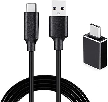 weishan Type C to USB Cable Compatible with Focusrite Scarlett Solo(3rd Gen, Scarlett 2i2(3rd GenUSB Audio Interface, with USB C Male to USB Female Adapter, 6. 6 ft.