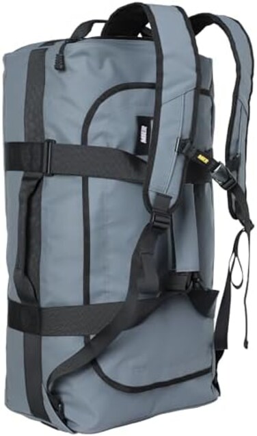 MIER 90L Water Resistant Backpack Duffle Heavy Duty Convertible Duffle Bag with Backpack Straps for Gym, Sports, Travel, Grey.