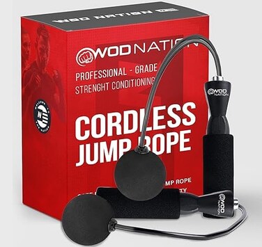WOD Nation Ropeless Jump Rope for MenWomen - Cordless Jump Ropes for Fitness.