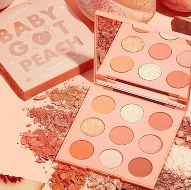 لوحة ظلال العيون ColourPop Baby Got Peach Shadow ذات 9 ألوان، حجم كامل، بدون علبة.