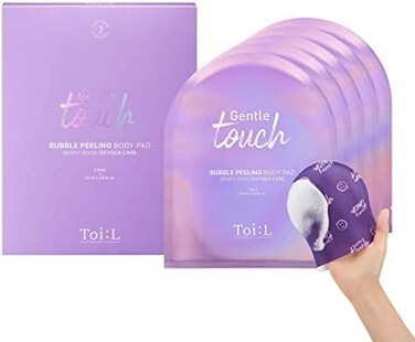 TOI:L Gentle Touch Bubble Peeling Body Pad(5pads, Body Scrub, Exfoliating Mitt for Body, Exfoliating Gloves, washcloth, Body loofah, Dense Bubble Bath, Bath Shower, kp Bump Eraser.