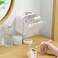 MORNITE Bathroom Canisters Organizer Storage Box Container Feminine Day Overnight Pad Holder Cotton Qtip Makeup Sponges Holder,White.