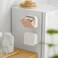 MORNITE Bathroom Canisters Organizer Storage Box Container Feminine Day Overnight Pad Holder Cotton Qtip Makeup Sponges Holder,White.