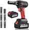 AOBEN 21V Cordless Impact Wrench Powerful Brushless Motor with 1/2" Square Driver, Max 300 Torque ft-lbs (400N. m,2X 4. 0A Li-ion, 6Pcs Impact Sockets,Fast Charger and Tool Bag.