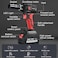 AOBEN 21V Cordless Impact Wrench Powerful Brushless Motor with 1/2" Square Driver, Max 300 Torque ft-lbs (400N. m,2X 4. 0A Li-ion, 6Pcs Impact Sockets,Fast Charger and Tool Bag.