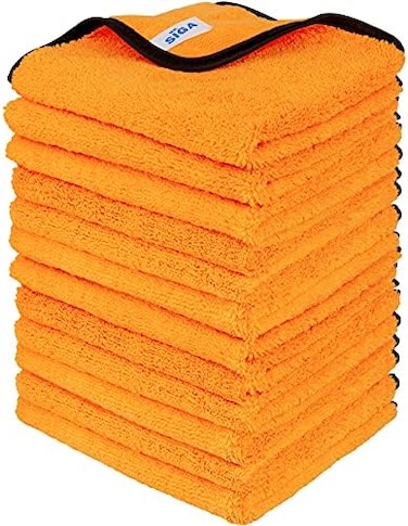 MR.SIGA MR. SIGA Microfibre Cloths for Home and Car Cleaning, Polishing Cloths for Professional Car Care 40 x 60 cm, Pack of 12.