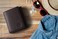Stealth Mode Leather Trifold RFID Wallet for Men with Flip Out ID Holder.