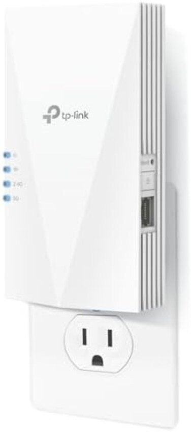 TP-Link AX1500 WiFi Extender Internet Booster(RE500X, WiFi 6 Range Extender Covers up to 1500 sq. ft and 25 Devices,Dual Band, AP Mode w/Gigabit Port, APP Setup, OneMesh Compatible.