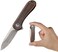 CIVIVI Mini Elementum Flipper Pocket Knife, Small folding Knife with 1. 83" 14C28N Blade, Copper and Stainless Steel Handle C18062Q-2.