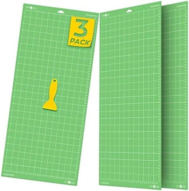 HTVRONT Standard Grip Cutting Mat for Cricut, 3 Pack Cutting Mat 12x24 for Cricut Maker 3/Maker/Explore 3/Air 2/One, Standard Adhesive Sticky Quilting Cutting Mats Replacement Accessories.