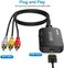 ABLEWE RCA to HDMI Converter, AV to HDMI Converter with RCA CableHDMI Cable Supports PAL/NTSC for Roku/VHS/VCR/Blue-ray DVD Players.