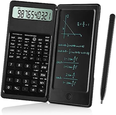 iPepul Scientific Calculators for Students, 10-Digit Large Screen, Math Calculator with Notepad, Classroom Must Haves for Middle High School SuppliesCollege (Black.