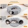 PAWZ Road Cat Tunnel Bed Large Cat Donut Tunnel for Indoor Cats Collapsible Cat Tube with Central Mat, Peek Hole and Cat Toy Hanging Balls for Indoor Cats.