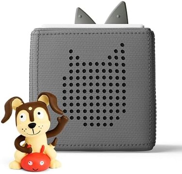 tonies Toniebox Audio Player Starter Set with Playtime Puppy - Listen, Learn, and Play with One Huggable Little Box - Gray.
