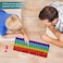 Fetinar Push Toy Pop Bubble Fidget Sensory Toys Push It Pop Fidget Toys Rainbow Keyboard Shape, Pop Silicone Popper Toy Anxiety Stress Reliever Relief Autism Learning Materials Game Gift for Kids (Rai