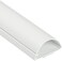 D-Line TV Wire Hider, Half Round Cord Cover for Wall Mount TV, Hinged One-Piece Raceway, Paintable, Self-Adhesive Cable Management - 2" (Wx 1" (Hx 18" Length - White.