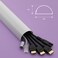 D-Line TV Wire Hider, Half Round Cord Cover for Wall Mount TV, Hinged One-Piece Raceway, Paintable, Self-Adhesive Cable Management - 2" (Wx 1" (Hx 18" Length - White.