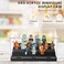 KKU Display Case for Minifigure Action Figures Blocks, Acrylic Minifigure Display Case Box Storage with 3 Movable Steps Gift for Kids Adults (Black, 1 Pack.