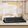 KKU Display Case for Minifigure Action Figures Blocks, Acrylic Minifigure Display Case Box Storage with 3 Movable Steps Gift for Kids Adults (Black, 1 Pack.