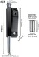 FIREFLYWEB Spring Loaded Latch pin Black Heavy Duty Sliding Bolt Marine Grade 2023 Update,Barrel Bolt Thickened Vertical Latch Door Lock Cane Bolts for Gates Garage barn Double Door (Black.