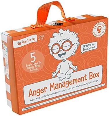 Open The Joy Anger Management Box for KidsIncludes Anger Control Card GameOther 4 Anger Management Activities to Develop Emotional IntelligenceAnger Game for Kids Ages 4.