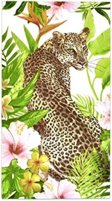 Gift Boutique 100 Leopard Guest Napkins Disposable Paper Jungle Safari Dinner Hand Napkin for Bathroom Powder Room Wedding Hotel Anniversary Holiday Birthday Party Bridal Shower Animal Adventure Decor