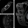 جراب Spigen Rugged Armor PRO مصمم لساعة Samsung Galaxy Watch 4 Classic مقاس 46 مم مع سوار - أسود.