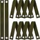 MTLEE 16 Pieces Tree Tie for Staking Tree Stake Kits Support Straps or Newly Planted Saplings and Hurricane Protection with Grommet Heavy Duty Ties(Pure Green.