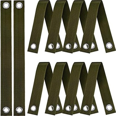 MTLEE 16 Pieces Tree Tie for Staking Tree Stake Kits Support Straps or Newly Planted Saplings and Hurricane Protection with Grommet Heavy Duty Ties(Pure Green.