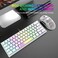 XINMENG 60% Gaming Keyboard and Mouse Combo Samll Mini RGB LED Backlight Mechanical Feeling and RGB 6400 DPI Honeycomb Optical Mouse,Gaming Mouse pad for Gamers and Typists.
