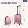 emissary Kids Luggage With Wheels For Girls, Unicorn Kids Luggage Set, Childrens Luggage For Girls With Wheels, Kids Suitcases With Wheels For Girls, Toddler Suitcase For Girls, Travel Luggage For.
