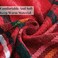 Saukiee Christmas Blanket Plaid Throw Blanket for Couch with Tassels Tartan Chenille Throw Fringe Sofa Bedroom Christmas Blankets and Throw Decor 50 * 60inch.