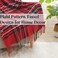 Saukiee Christmas Blanket Plaid Throw Blanket for Couch with Tassels Tartan Chenille Throw Fringe Sofa Bedroom Christmas Blankets and Throw Decor 50 * 60inch.
