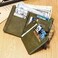 gzcz Men Wallets with Anti-Theft Chain Genuine Leather Purse RFID Blocking Bifold Wallet Minimalist Zipper Coin Pocket Coin Pocket, Green, Green, medium, Minimalist.